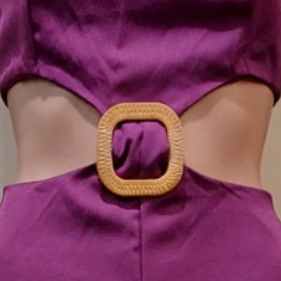 💥SHOWSTOPPER💥Sleevless Cut Out Wide Leg Jumpsuit in Magenta - Picture 12 of 16